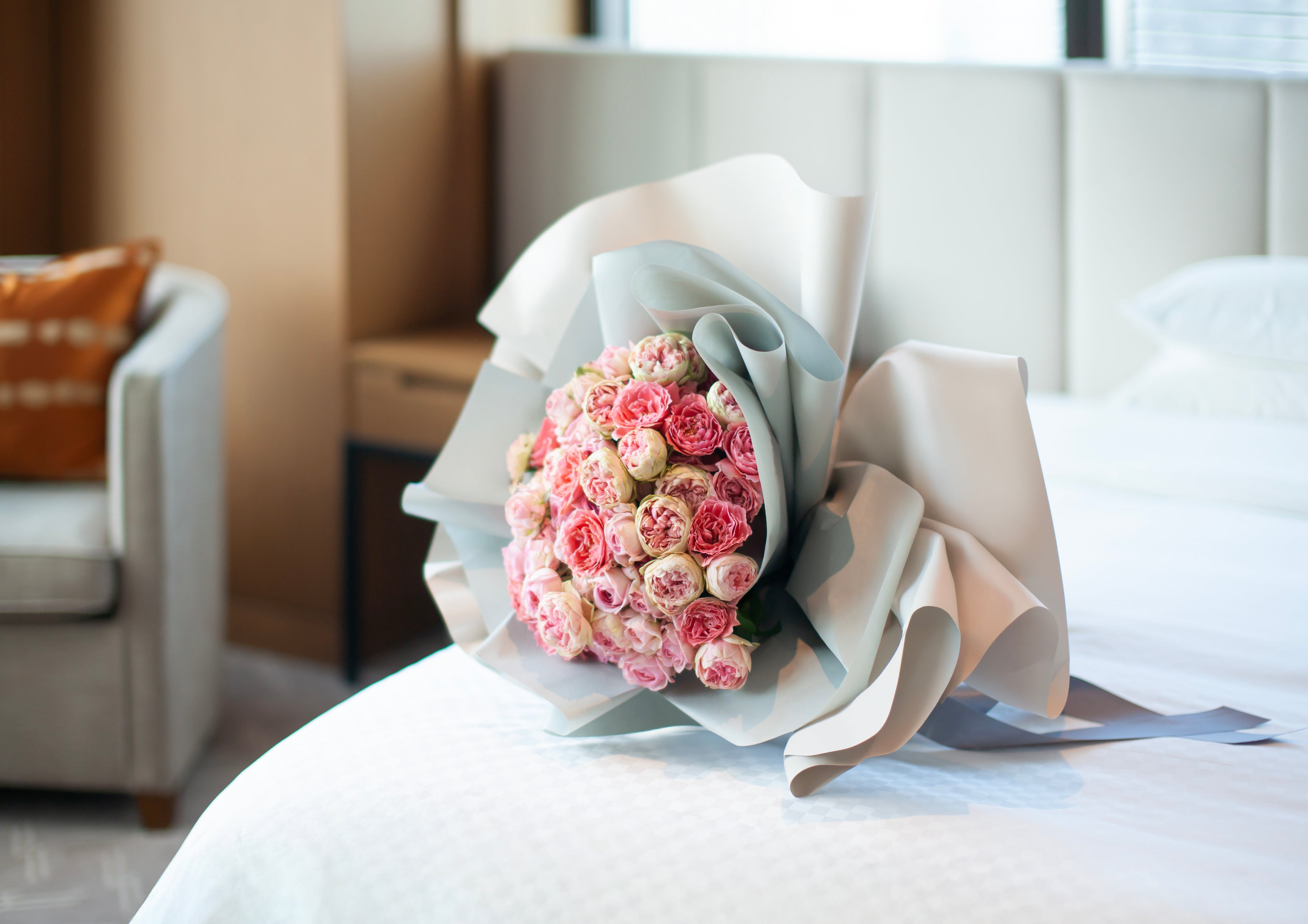 スプレーバラの花束